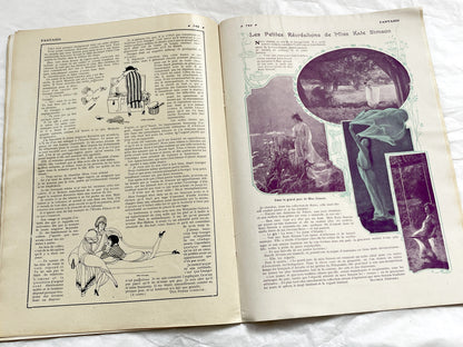 1910s - French magazine "Fantasio" with articles, photos, advertising, etc. - 1914 - 40 pages - First folded pages