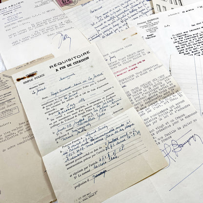 1950s - Vintage Ephemera Lot – French Letters, Invoices & Legal Documents from Notary Archive