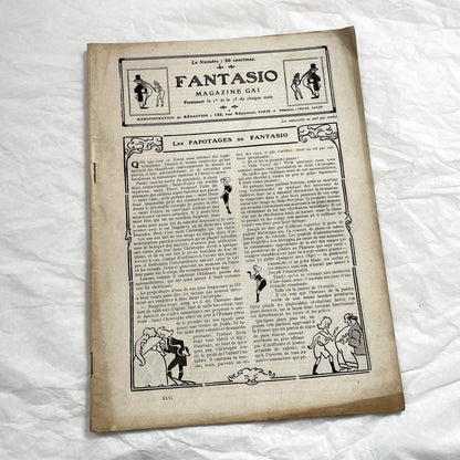 1900s - French magazine "Fantasio" with articles, photos, advertising, etc. - 1907 - 36 pages - Without cover pages