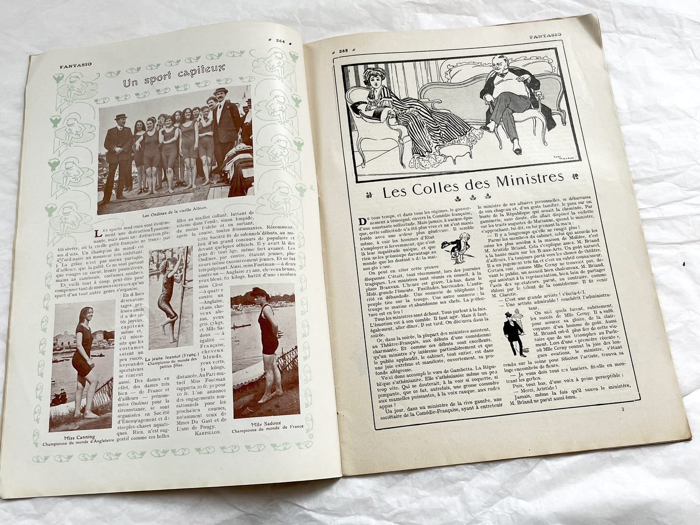 1900s - French magazine "Fantasio" with articles, photos, advertising, etc. - 1907 - 36 pages - Without cover pages