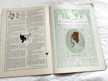 1900s - French magazine "Fantasio" with articles, photos, advertising, etc. - 1907 - 36 pages - Without cover pages