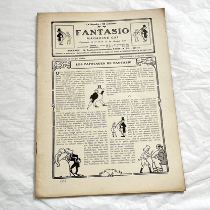 1910s - French magazine "Fantasio" with articles, photos, advertising, etc. - 36 pages - Without cover pages