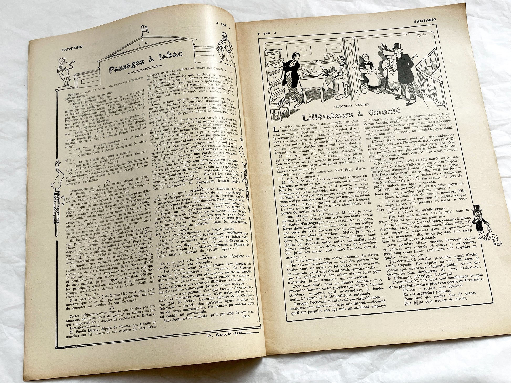 1910s - French magazine "Fantasio" with articles, photos, advertising, etc. - 36 pages - Without cover pages