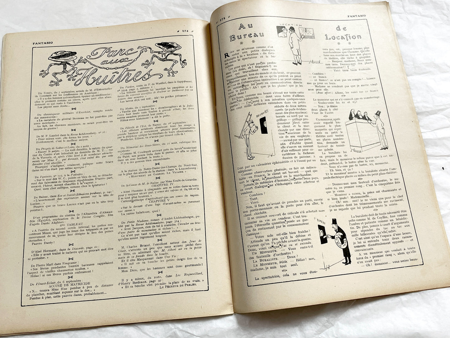 1910s - French magazine "Fantasio" with articles, photos, advertising, etc. - 36 pages - Without cover pages