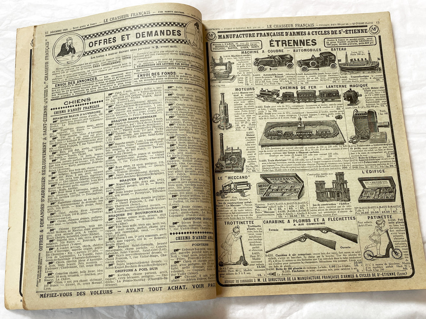 1920s – French Magazine - Le Chasseur Français - French vintage illustrated lifestyle & advertising publication