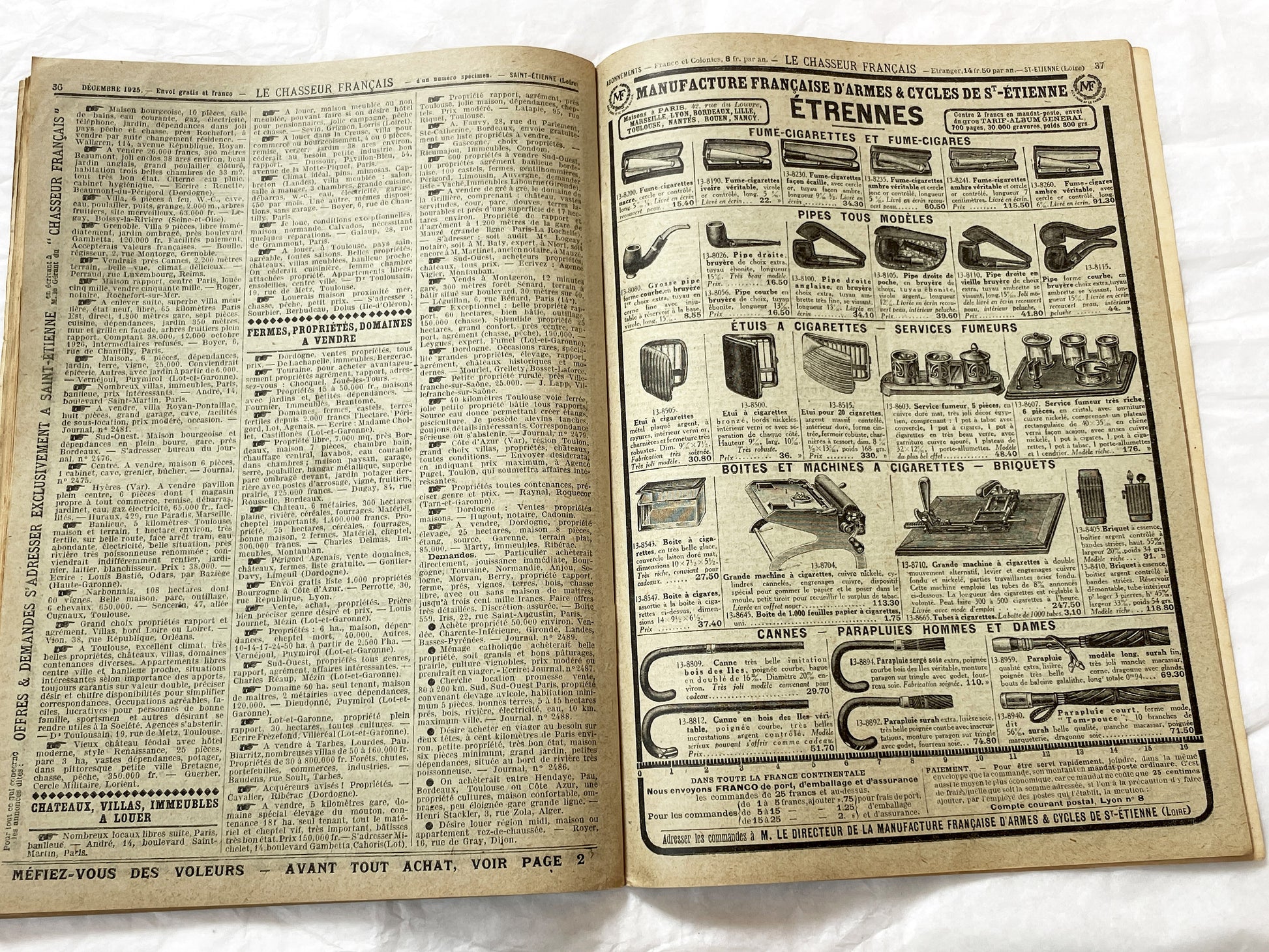 1920s – French Magazine - Le Chasseur Français - French vintage illustrated lifestyle & advertising publication