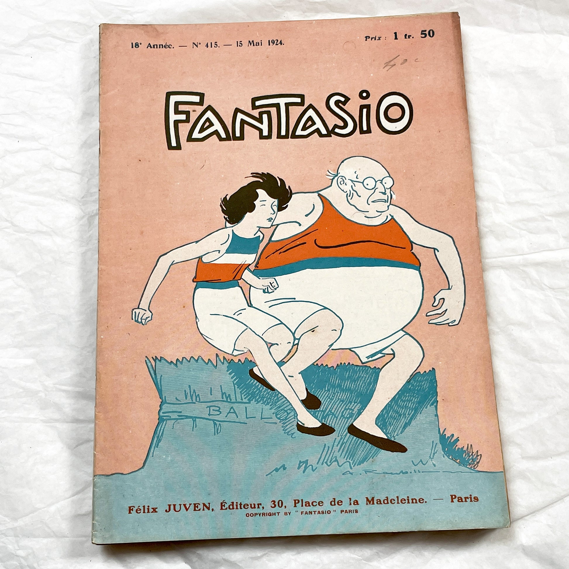 1920s - French magazine "Fantasio" with articles, photos, advertising, etc. - 1924 - 32 pages - 4 pages missing