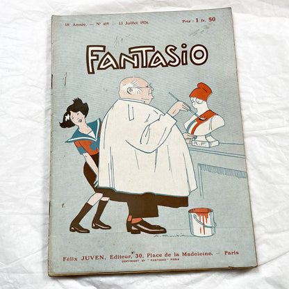 1920s - French magazine "Fantasio" with articles, photos, advertising, etc. - 1924 - 34 pages - 2 pages missing