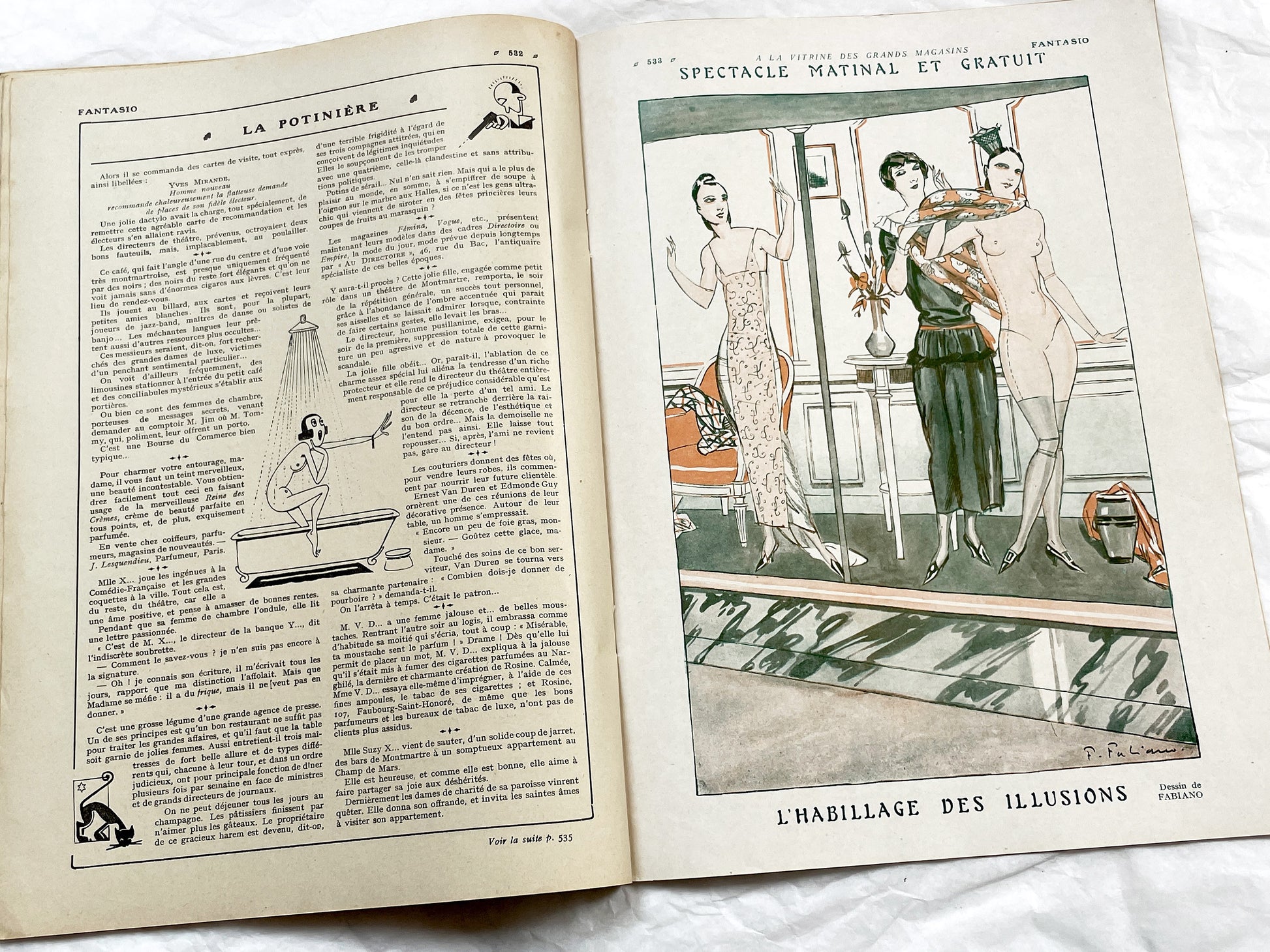 1920s - French magazine "Fantasio" with articles, photos, advertising, etc. - 1924 - 32 pages - 4 pages missing