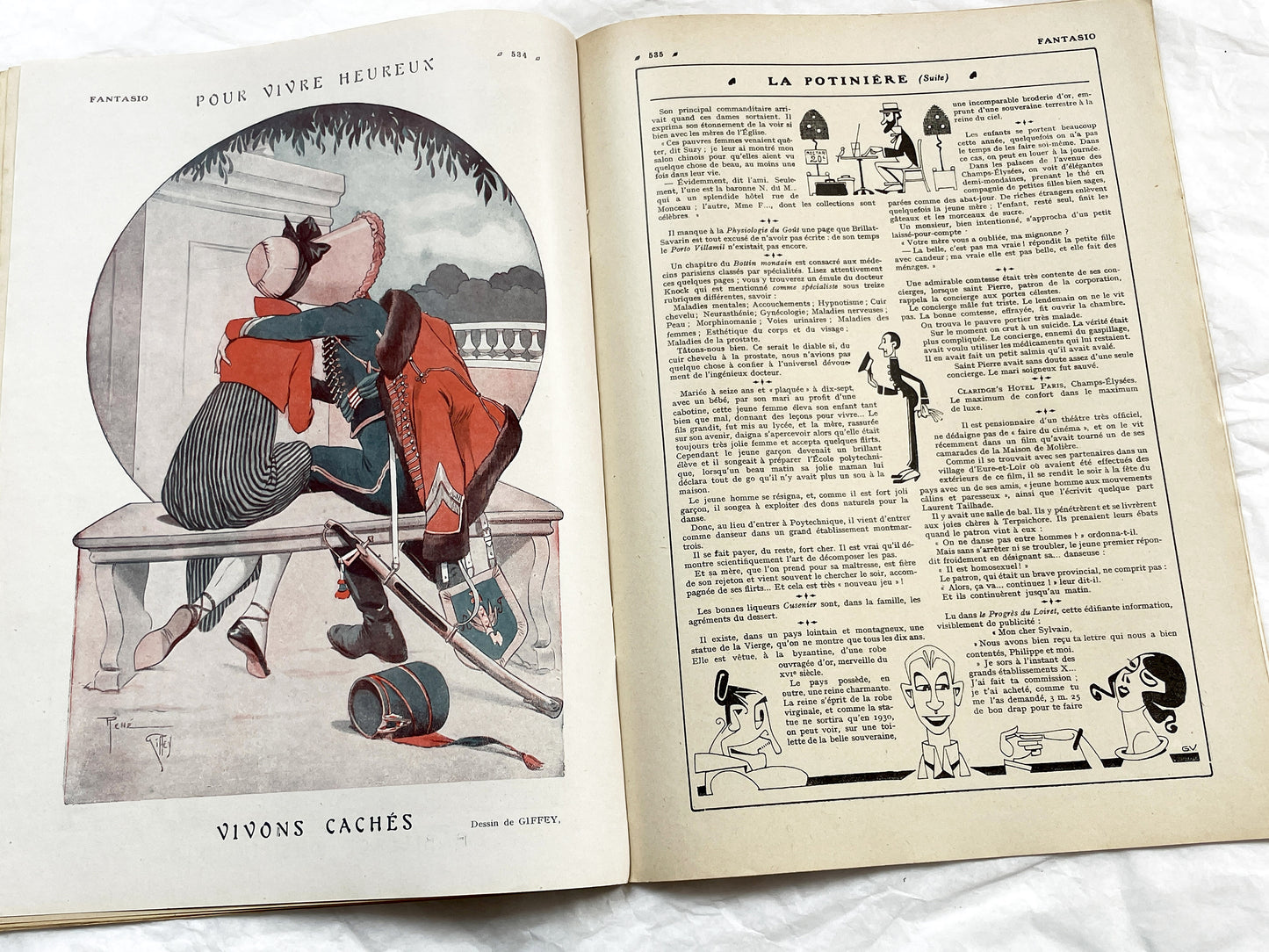 1920s - French magazine "Fantasio" with articles, photos, advertising, etc. - 1924 - 32 pages - 4 pages missing