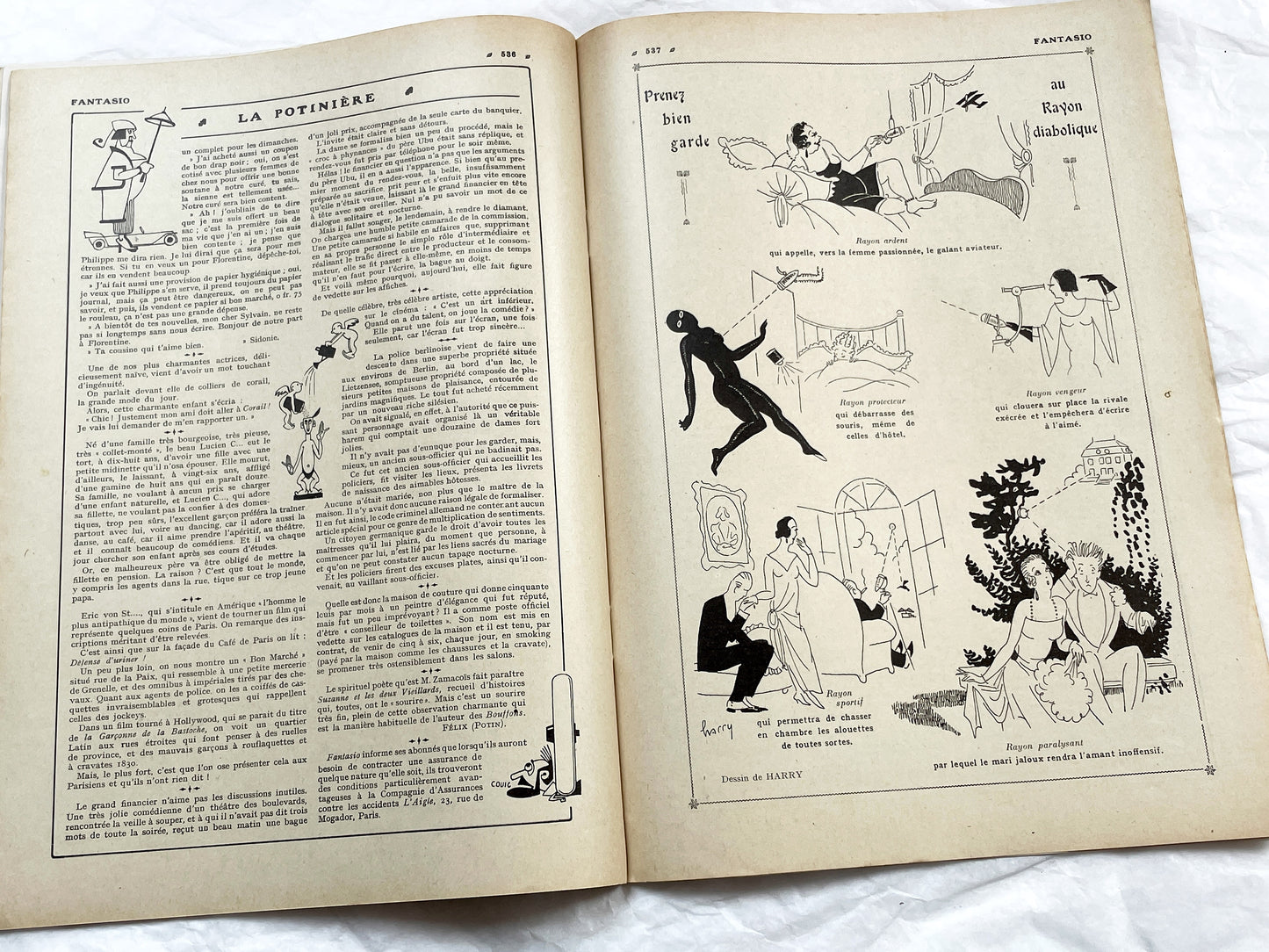 1920s - French magazine "Fantasio" with articles, photos, advertising, etc. - 1924 - 32 pages - 4 pages missing