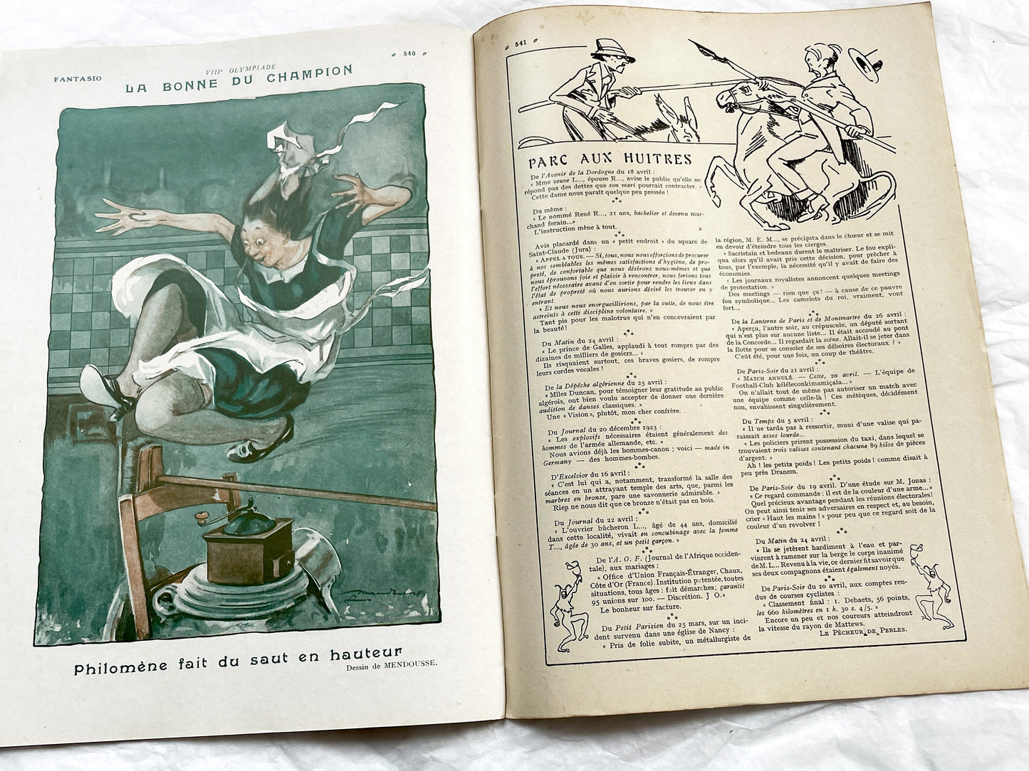 1920s - French magazine "Fantasio" with articles, photos, advertising, etc. - 1924 - 32 pages - 4 pages missing