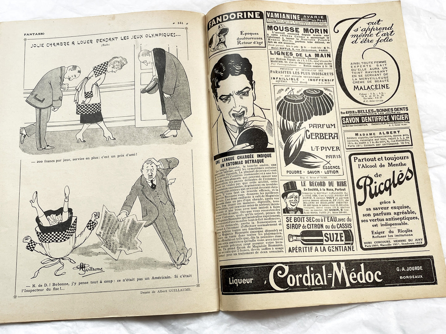 1920s - French magazine "Fantasio" with articles, photos, advertising, etc. - 1924 - 32 pages - 4 pages missing