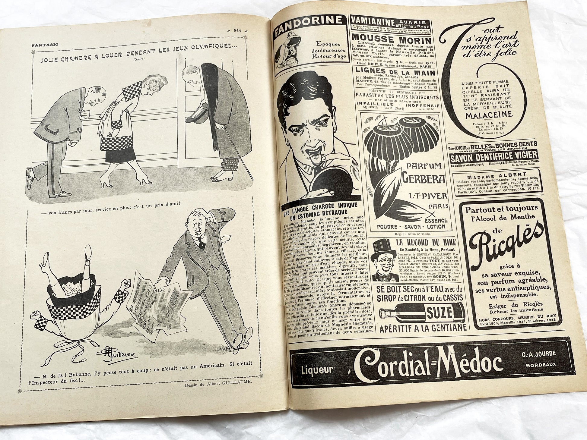 1920s - French magazine "Fantasio" with articles, photos, advertising, etc. - 1924 - 32 pages - 4 pages missing