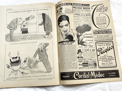 1920s - French magazine "Fantasio" with articles, photos, advertising, etc. - 1924 - 32 pages - 4 pages missing