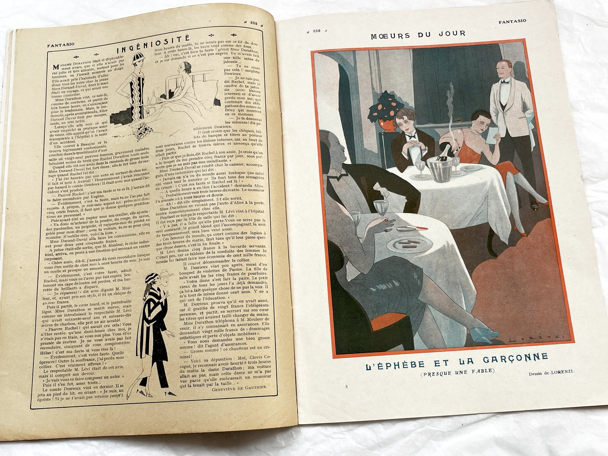 1920s - French magazine "Fantasio" with articles, photos, advertising, etc. - 1924 - 34 pages - 2 pages missing