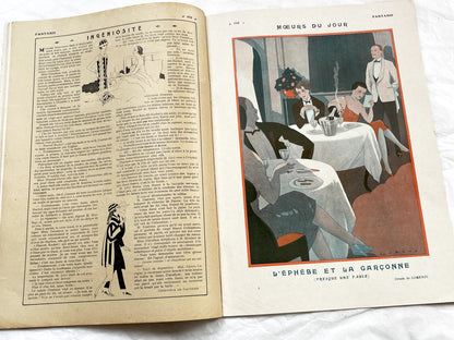 1920s - French magazine "Fantasio" with articles, photos, advertising, etc. - 1924 - 34 pages - 2 pages missing
