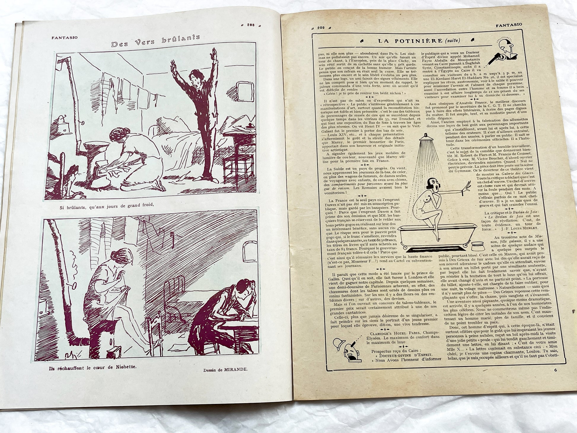 1920s - French magazine "Fantasio" with articles, photos, advertising, etc. - 1924 - 28 pages