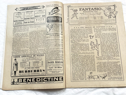 1930s - French magazine "Fantasio" with articles, photos, advertising, etc. - 1931 - 30 pages - 4 pages missing