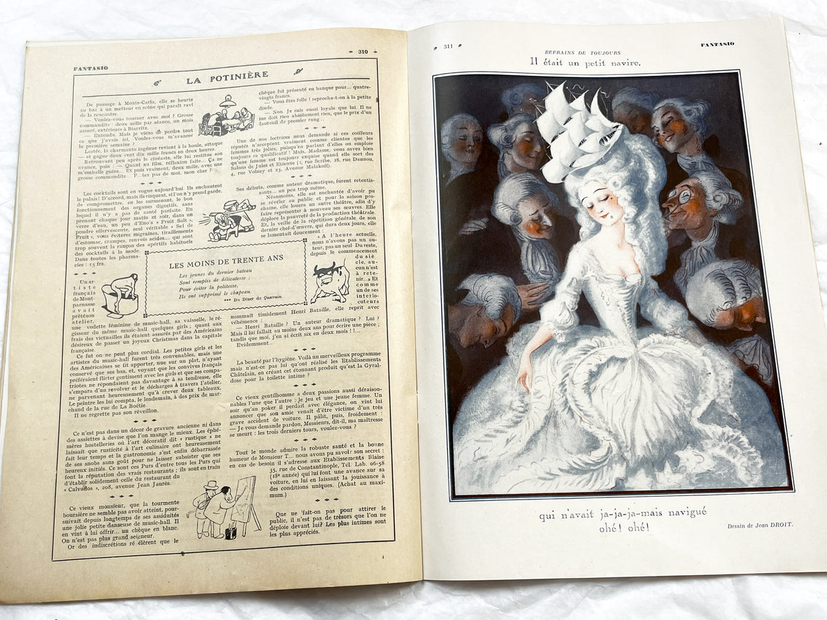1930s - French magazine "Fantasio" with articles, photos, advertising, etc. - 1931 - 30 pages - 4 pages missing