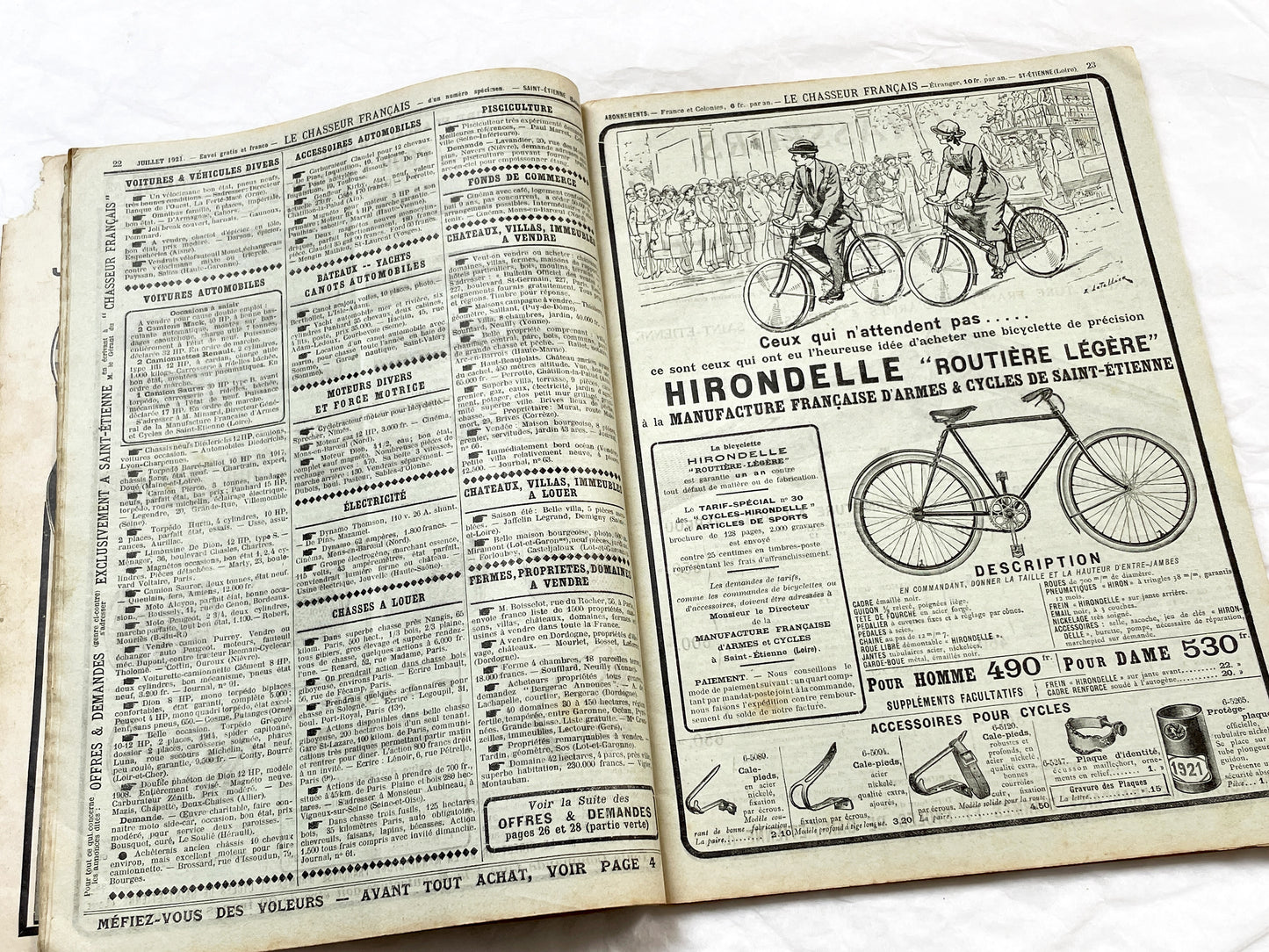 1920s – French Magazine - Le Chasseur Français - French vintage illustrated lifestyle & advertising publication