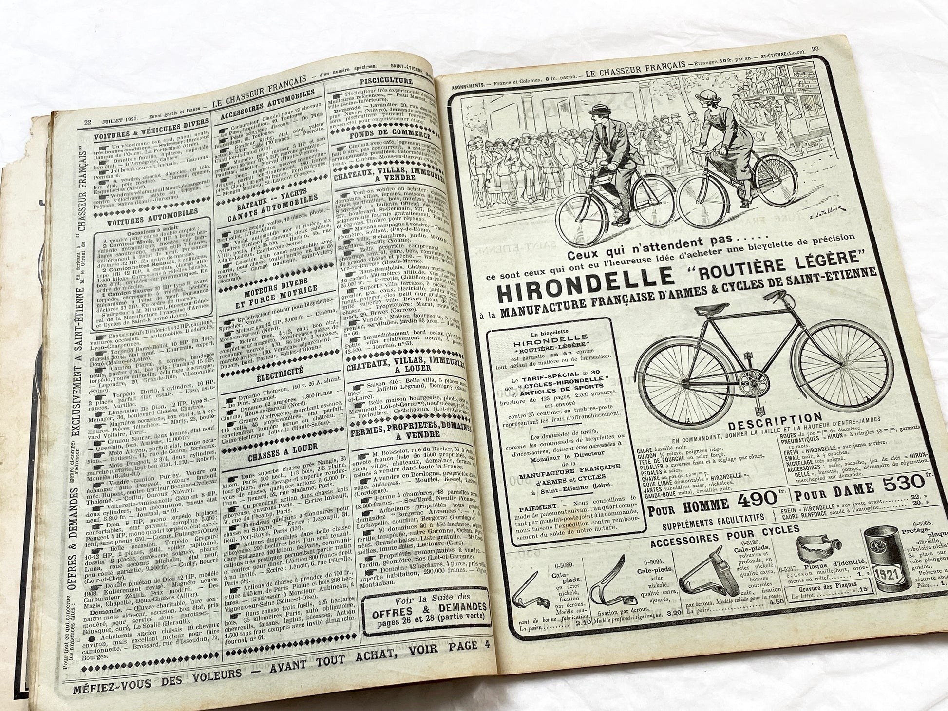1920s – French Magazine - Le Chasseur Français - French vintage illustrated lifestyle & advertising publication