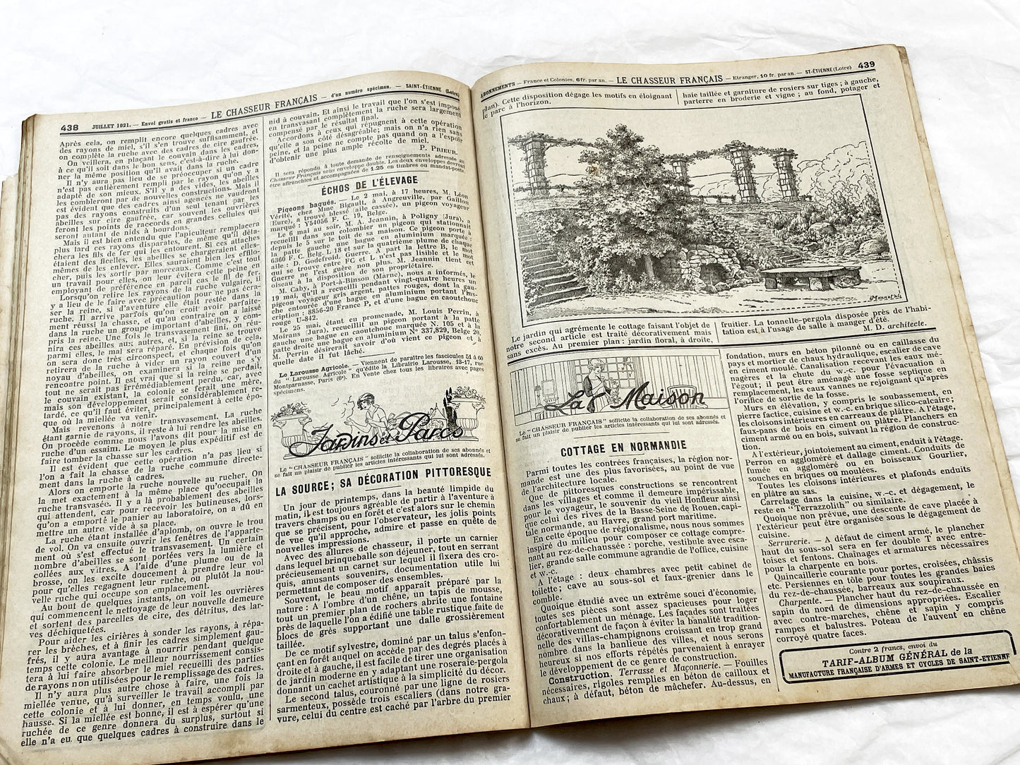 1920s – French Magazine - Le Chasseur Français - French vintage illustrated lifestyle & advertising publication