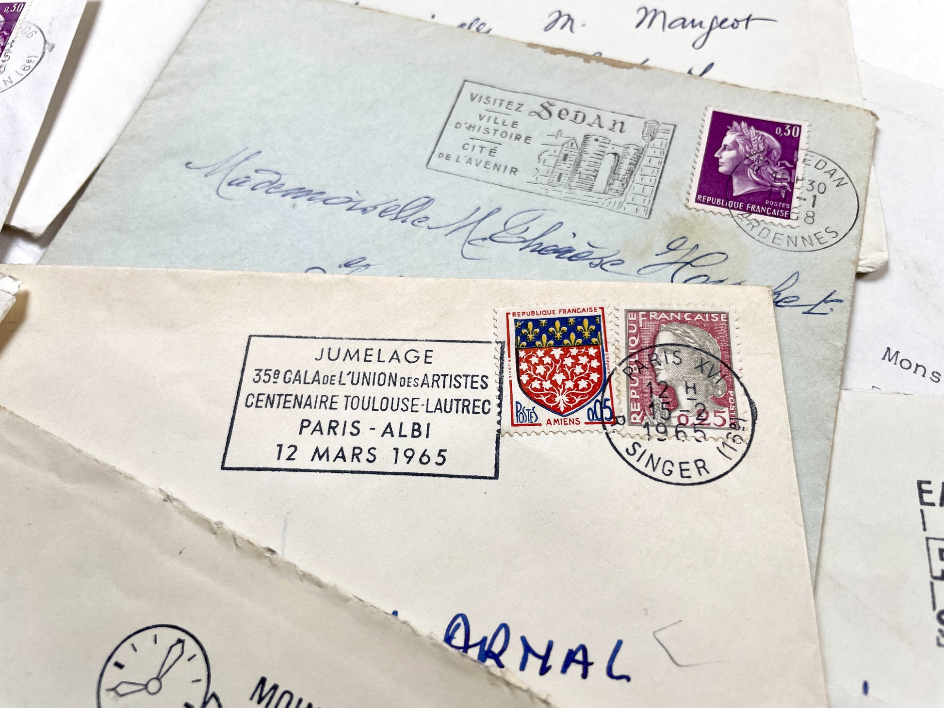 1960s - Lot of 20 Vintage French Envelopes – 1960s Ephemera for Junk Journals, Collage & Paper Crafts