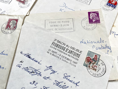 1960s - Lot of 20 Vintage French Envelopes – 1960s Ephemera for Junk Journals, Collage & Paper Crafts