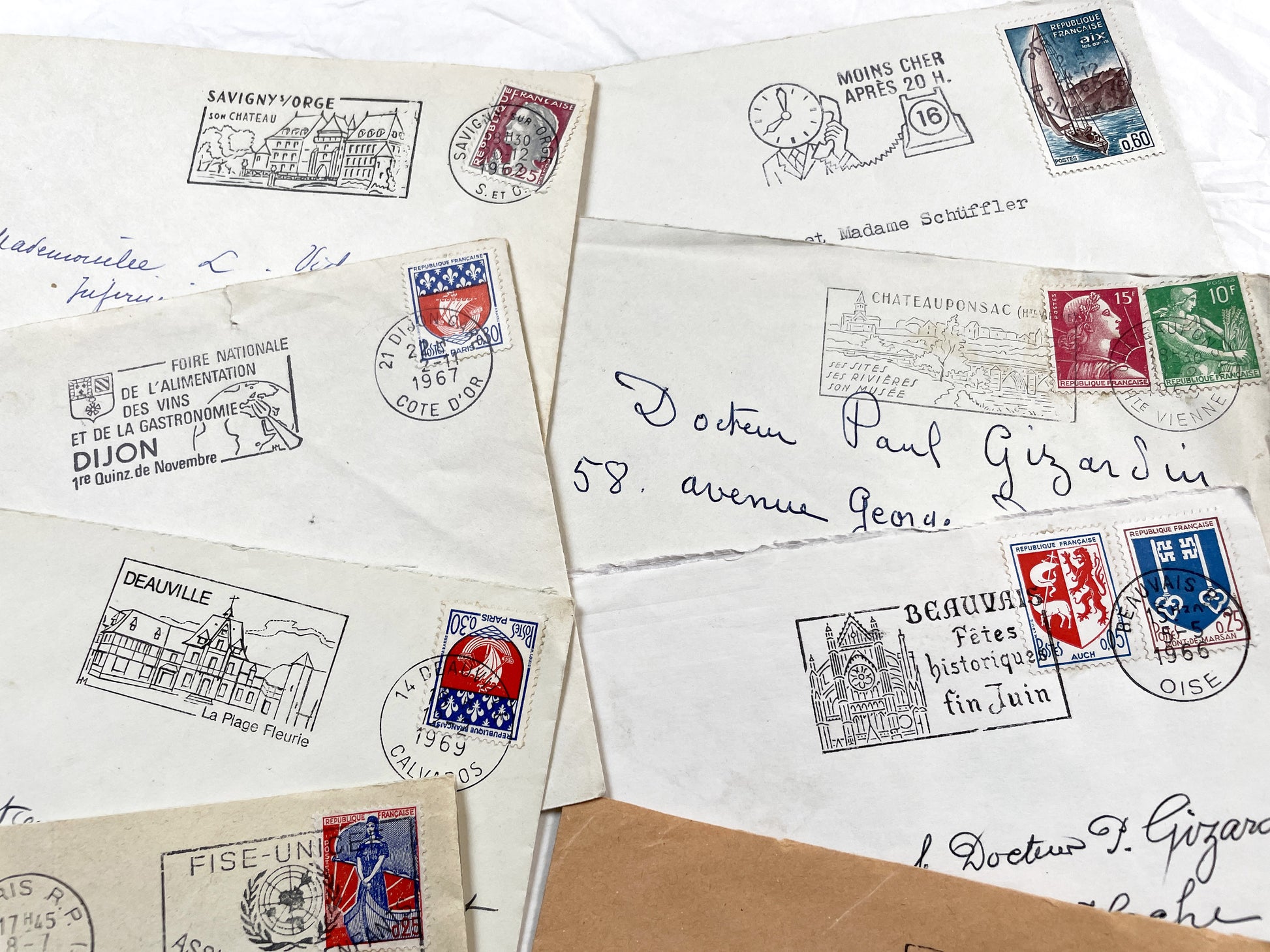 1960s - Lot of 20 Vintage French Envelopes – 1960s Ephemera for Junk Journals, Collage & Paper Crafts