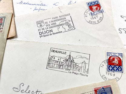 1960s - Lot of 20 Vintage French Envelopes – 1960s Ephemera for Junk Journals, Collage & Paper Crafts