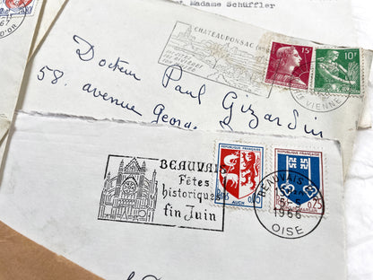 1960s - Lot of 20 Vintage French Envelopes – 1960s Ephemera for Junk Journals, Collage & Paper Crafts