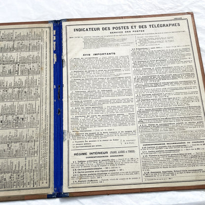 1920s - Vintage French Postal & Telegraph Almanac Illustrated Alsatian Scene with Geese - Historical Folk Culture Document