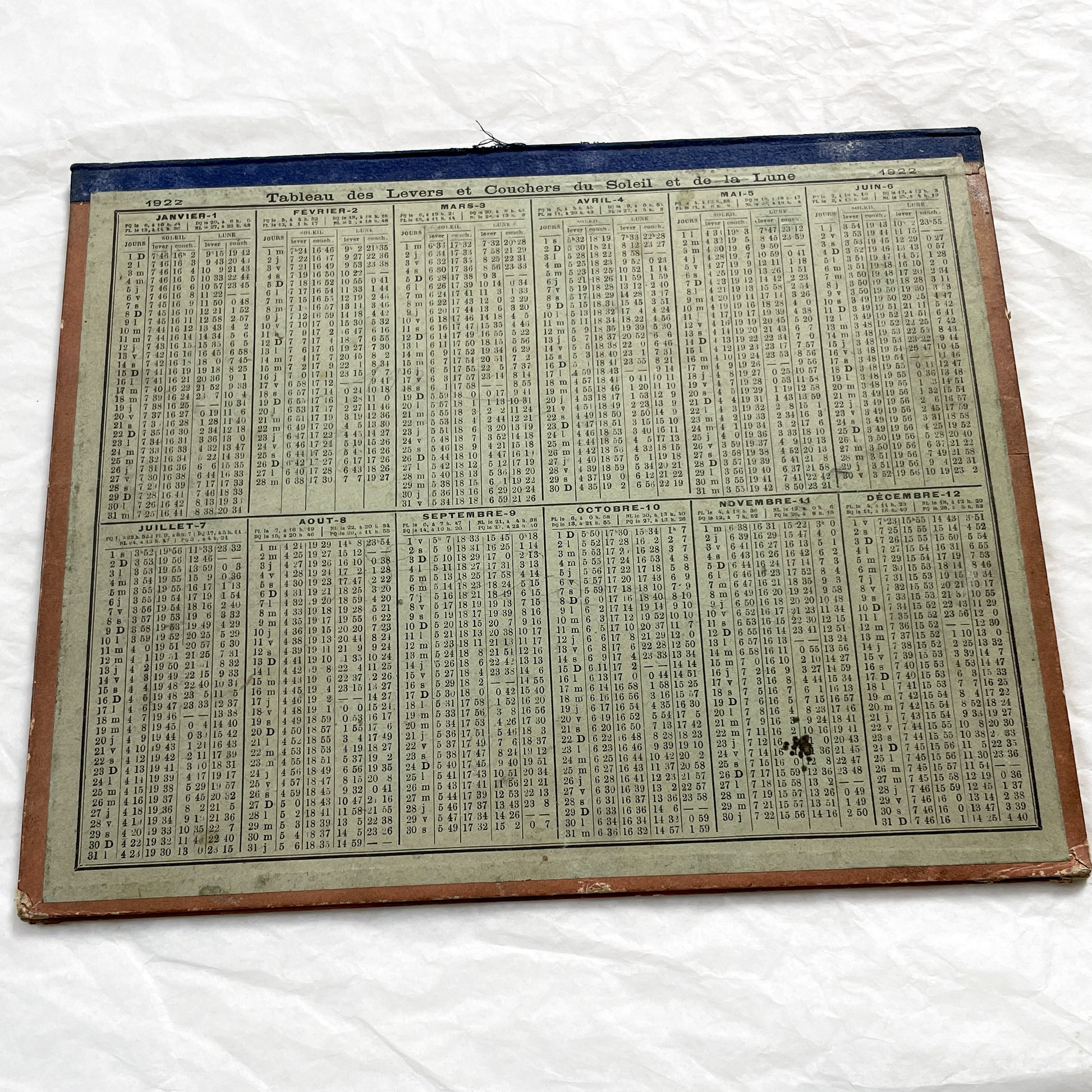 1920s - Vintage French Postal & Telegraph Almanac Illustrated Alsatian Scene with Geese - Historical Folk Culture Document