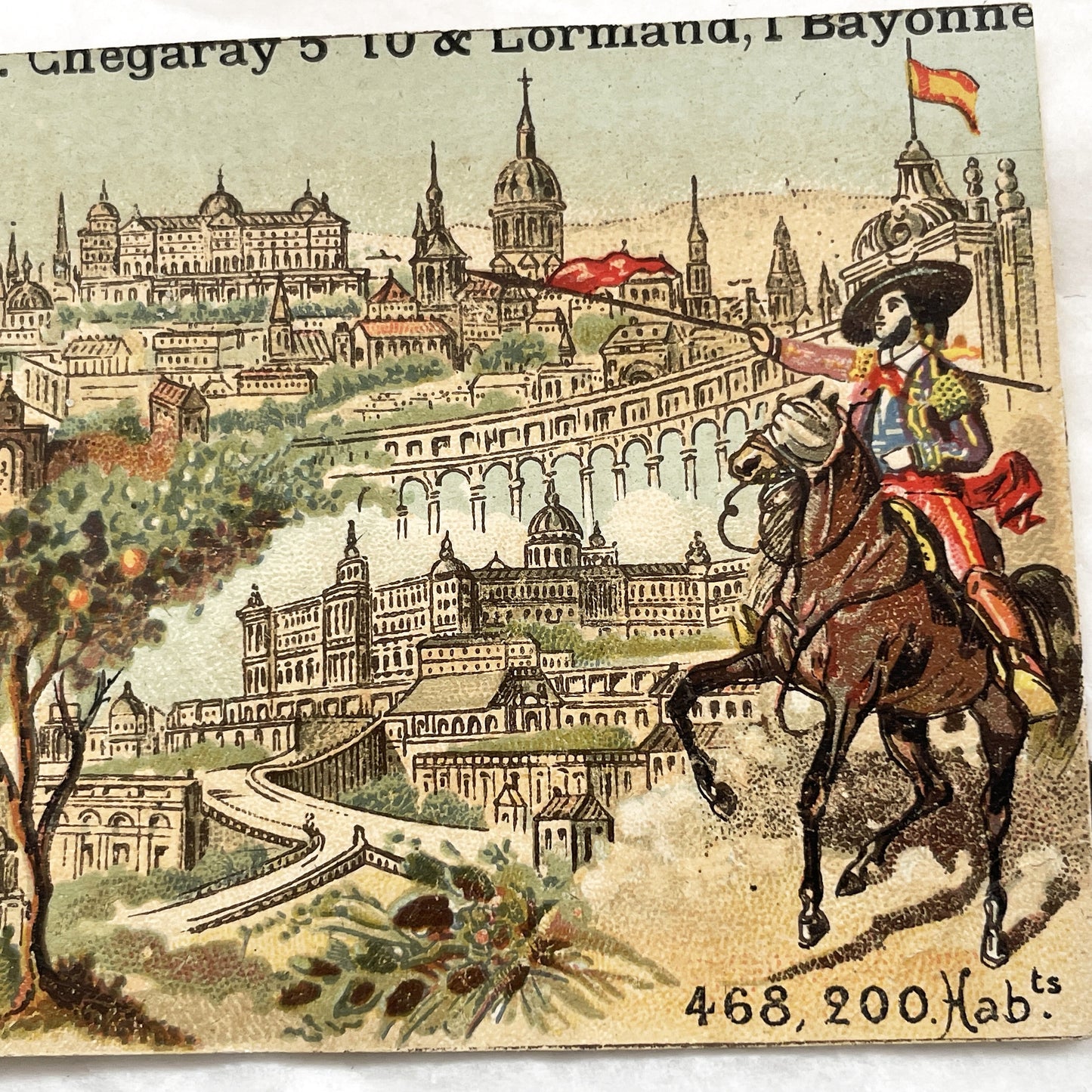 Late 19th - Antique French Chromo Cards - European City Souvenir Collection - Rome Brussels Madrid St Petersburg Geneva - Trade Card