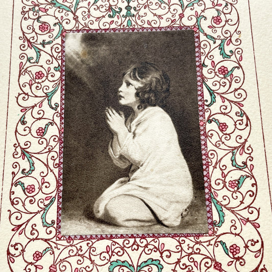 1950s - Vintage French First Communion Card & Celebration Menu - 1956 - Event Ephemera Rare Paper Collectible