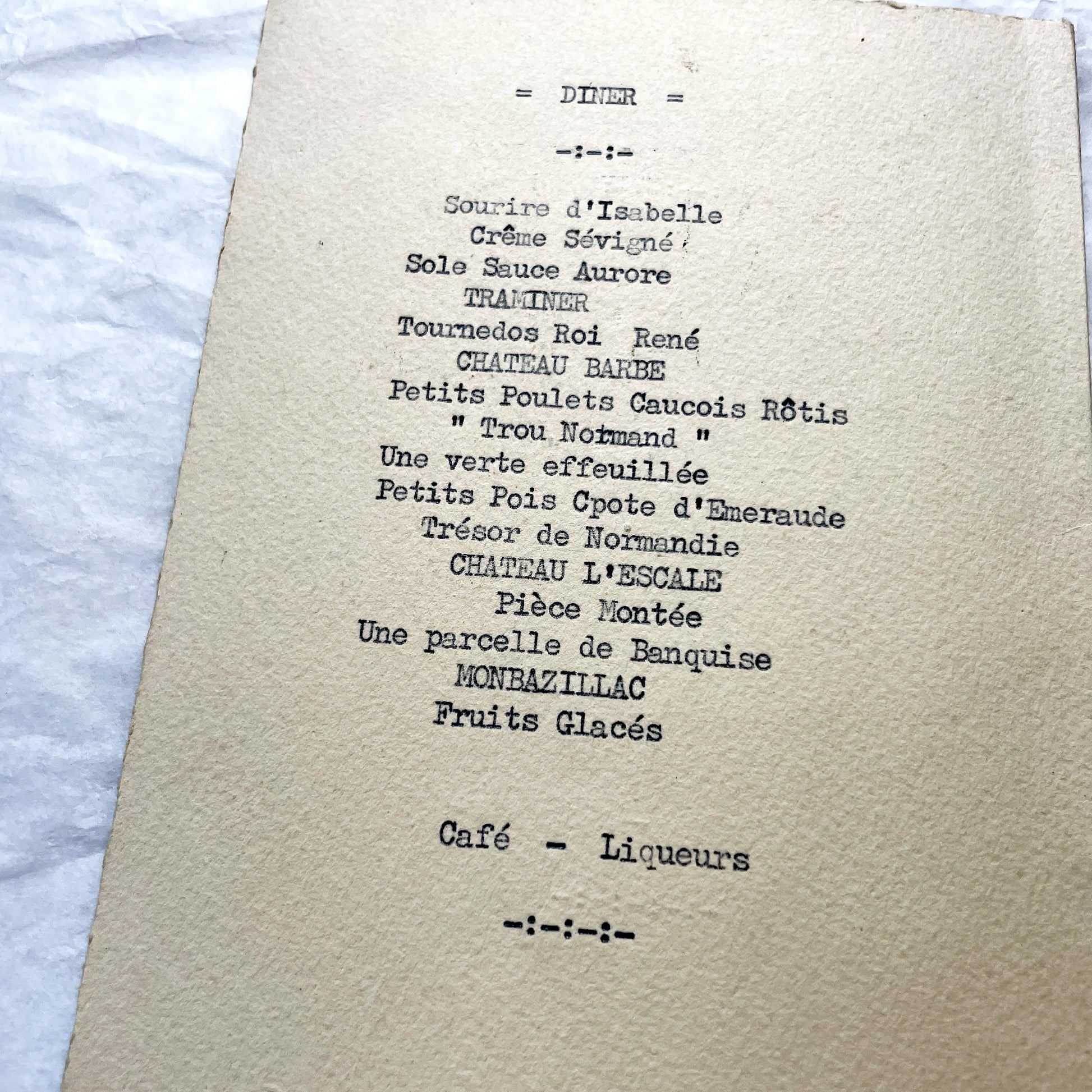 1950s - Vintage French First Communion Card & Celebration Menu - 1956 - Event Ephemera Rare Paper Collectible