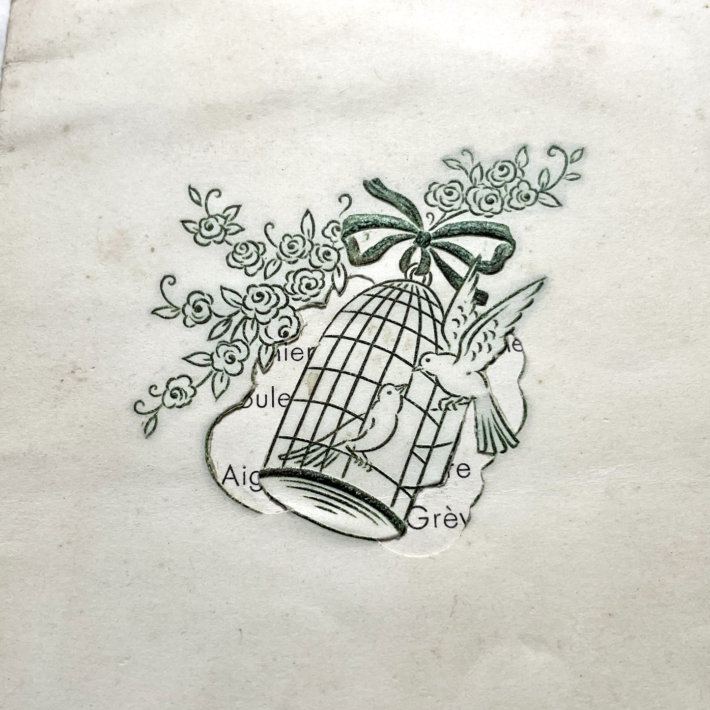 1950s - Two Vintage French Wedding Menus - Collectible Mid-Century Bridal Ephemera - Set of Two Antique Ceremony Documents