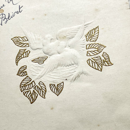 1950s - Two Vintage French Wedding Menus - Collectible Mid-Century Bridal Ephemera - Set of Two Antique Ceremony Documents