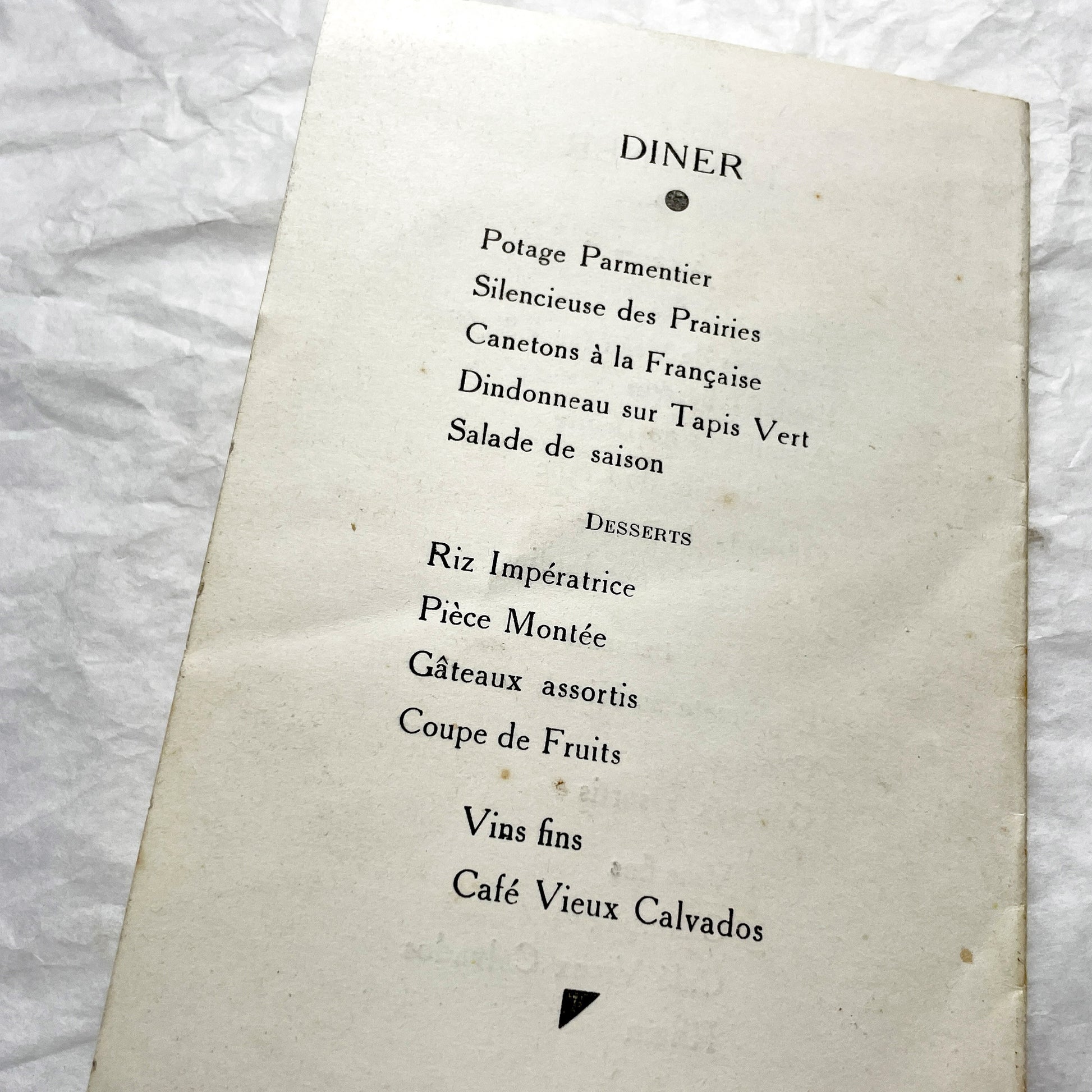 1950s - Two Vintage French Wedding Menus - Marriage - Cherub Ornate Cover - Antique Dinner Lunch Program - Paper Ephemera