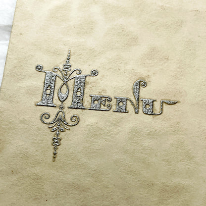 1940s - Vintage French Menu - August 1945 Post-War Marie-France Event Card - Elegant Dinner Lunch Collectible Historic Paper