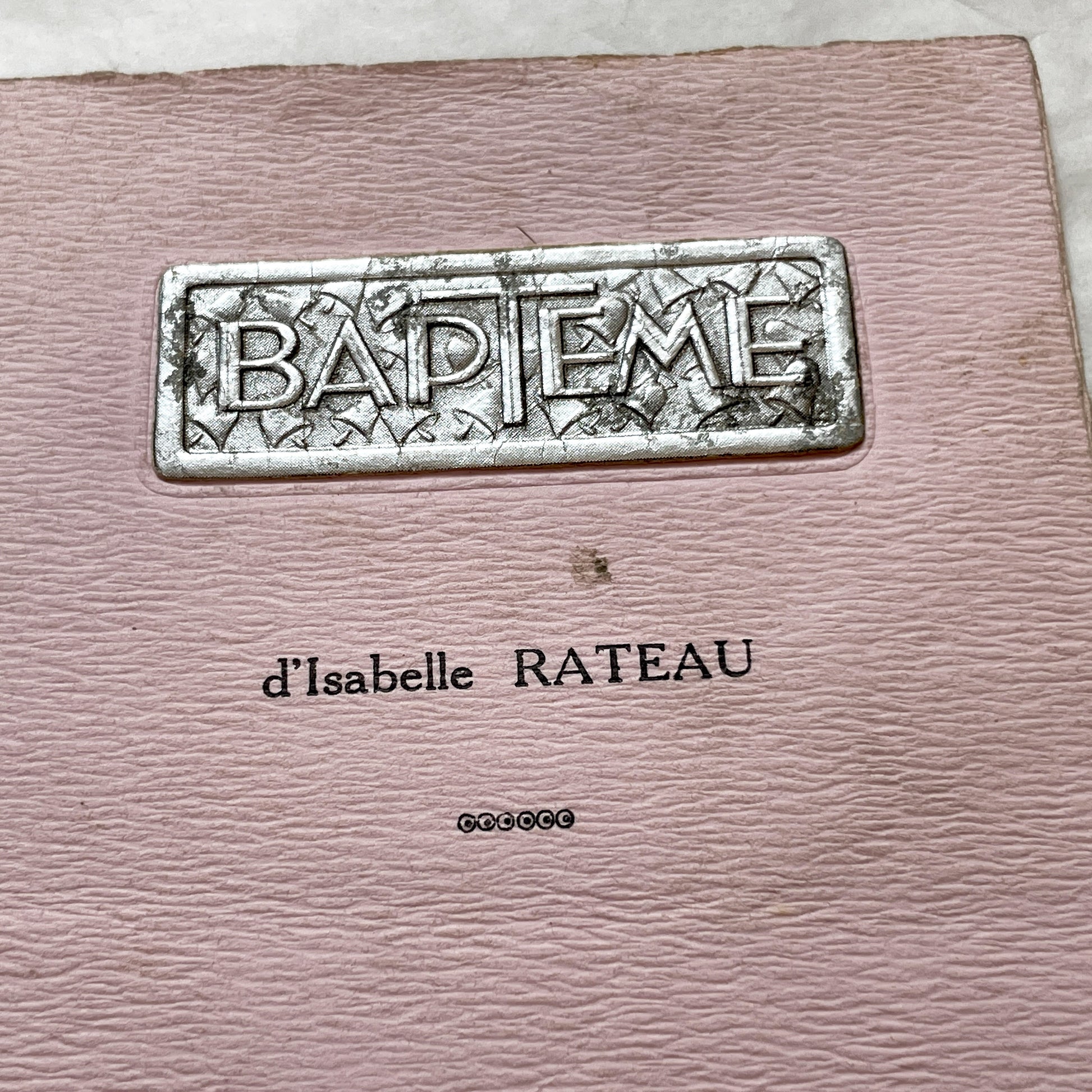 1940s - Vintage French Menu Card - 1945 Baptism & Silver Wedding - Post-War Celebration Ephemera - Historical Event Document