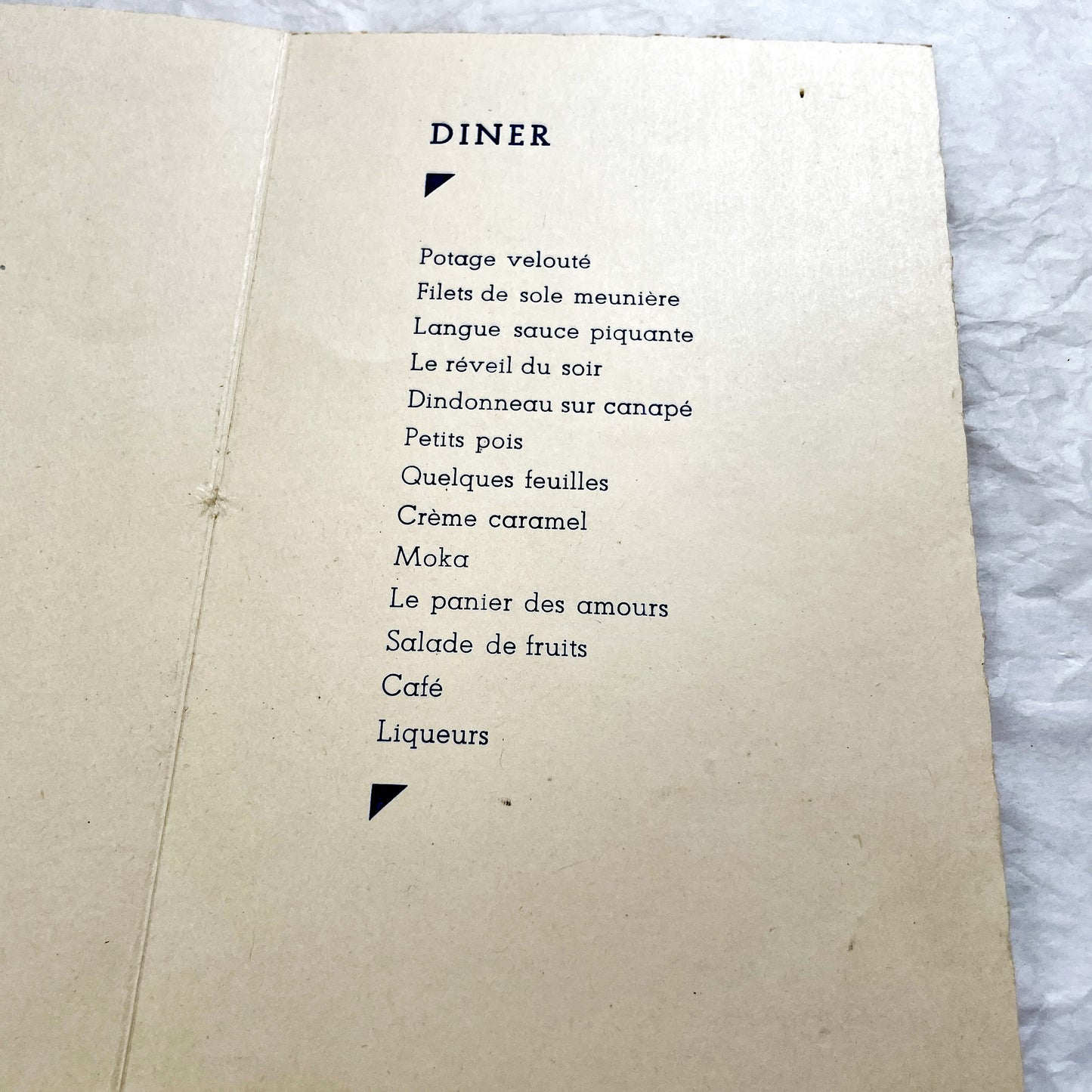 1940s - Vintage French Wedding Menus - Elegant Bridal Celebration Ephemera - Classic French Cuisine Dining Experience Collectible