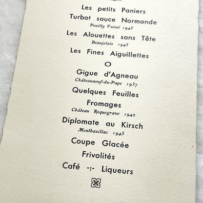1940s - Two Original French Post-War Menus - Solemn Communion And Wedding - Historic Collectible Dinner Set - French Ephemera Decor