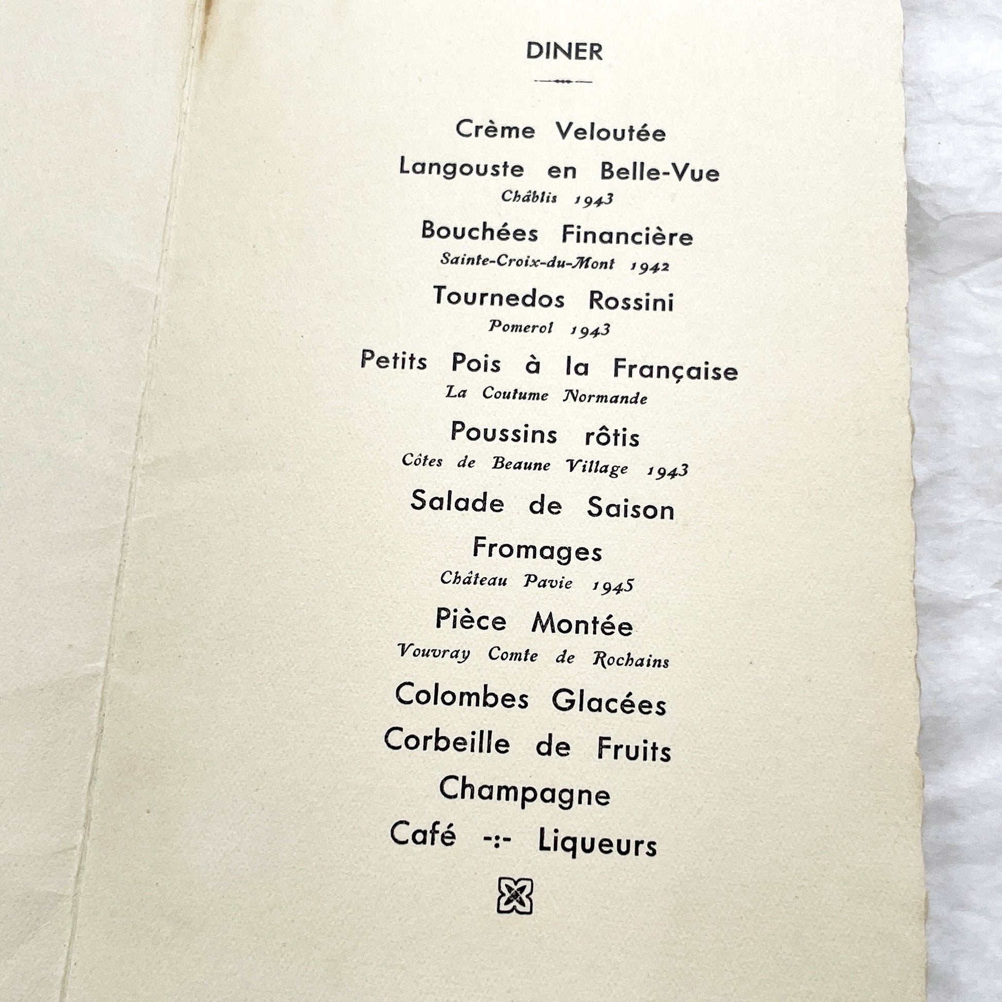 1940s - Vintage French Menu Cards - Elegant Dining Ephemera - Post-War Celebration Memorabilia - Collectible European Printables