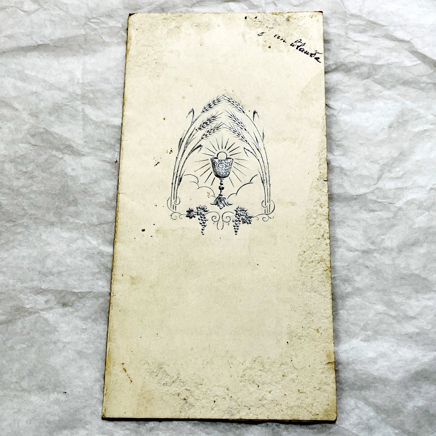 1940s - Historic French Wedding Menu 1943 - World War II Era Culinary Document - Occupied France - Two Antique Dinner Programs
