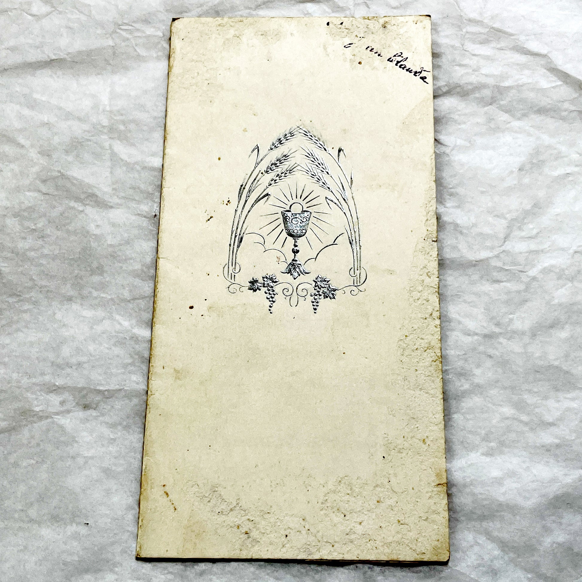 1940s - Historic French Wedding Menu 1943 - World War II Era Culinary Document - Occupied France - Two Antique Dinner Programs