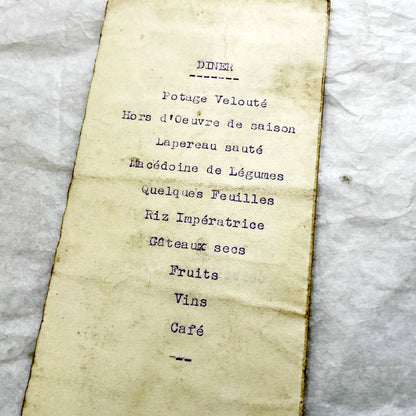1940s - Vintage French Wedding Menus - Post War Culinary History - Authentic Ephemera - Collectible Dinner Luncheon Cards