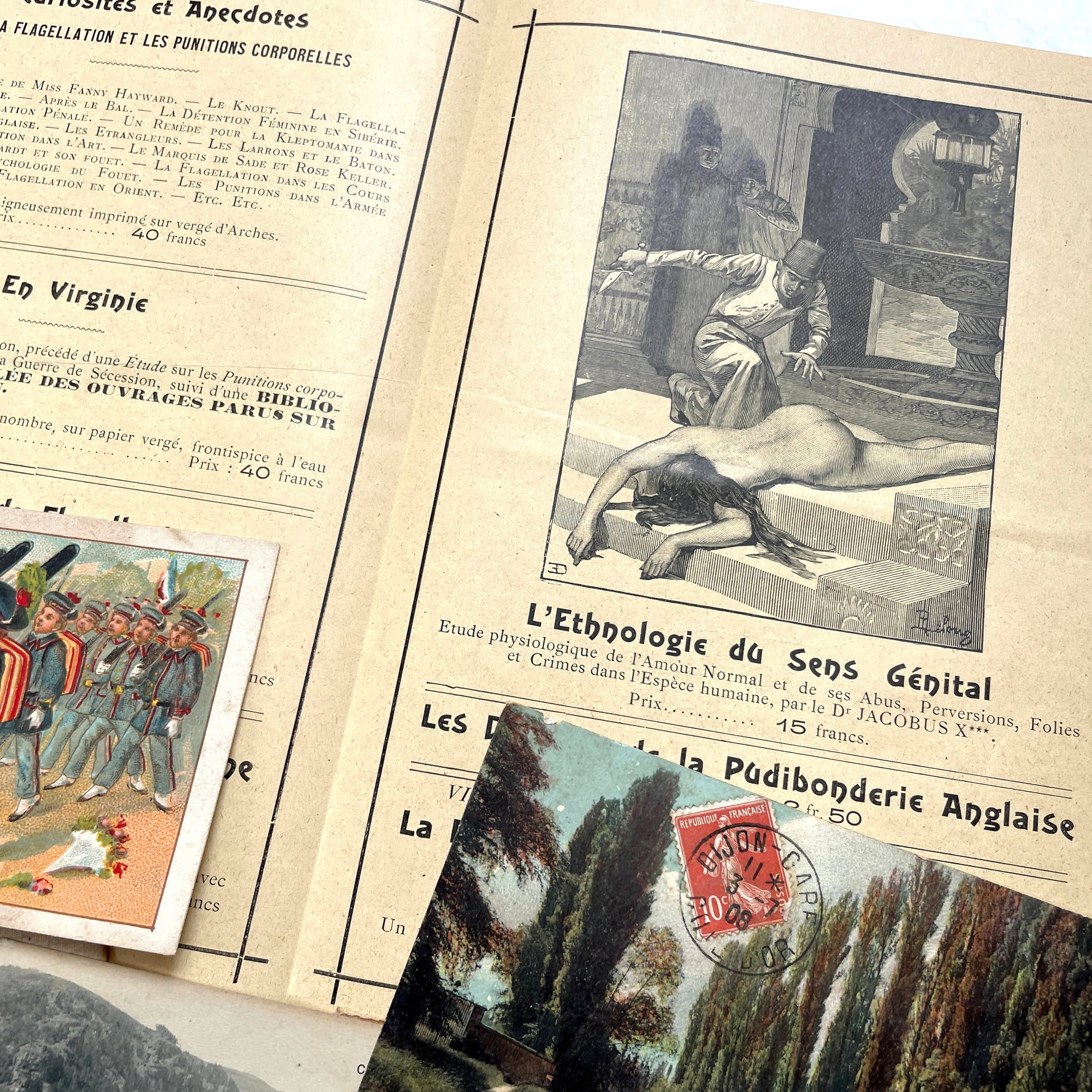 1910s Vintage French Ephemera Lot featuring handwritten letters, postcards, baby photo, and old documents.
