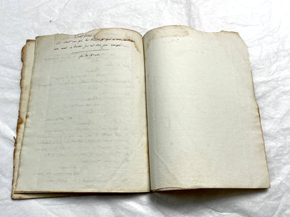 Early 19th Century French handwritten play script featuring elegant cursive on aged paper, a historical literary manuscript.